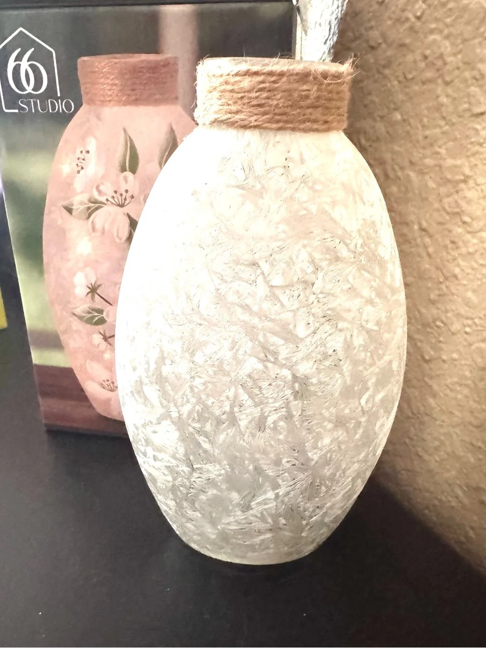 New! Studio 66 Blushing Blossoms Oval Vase Table Decor
